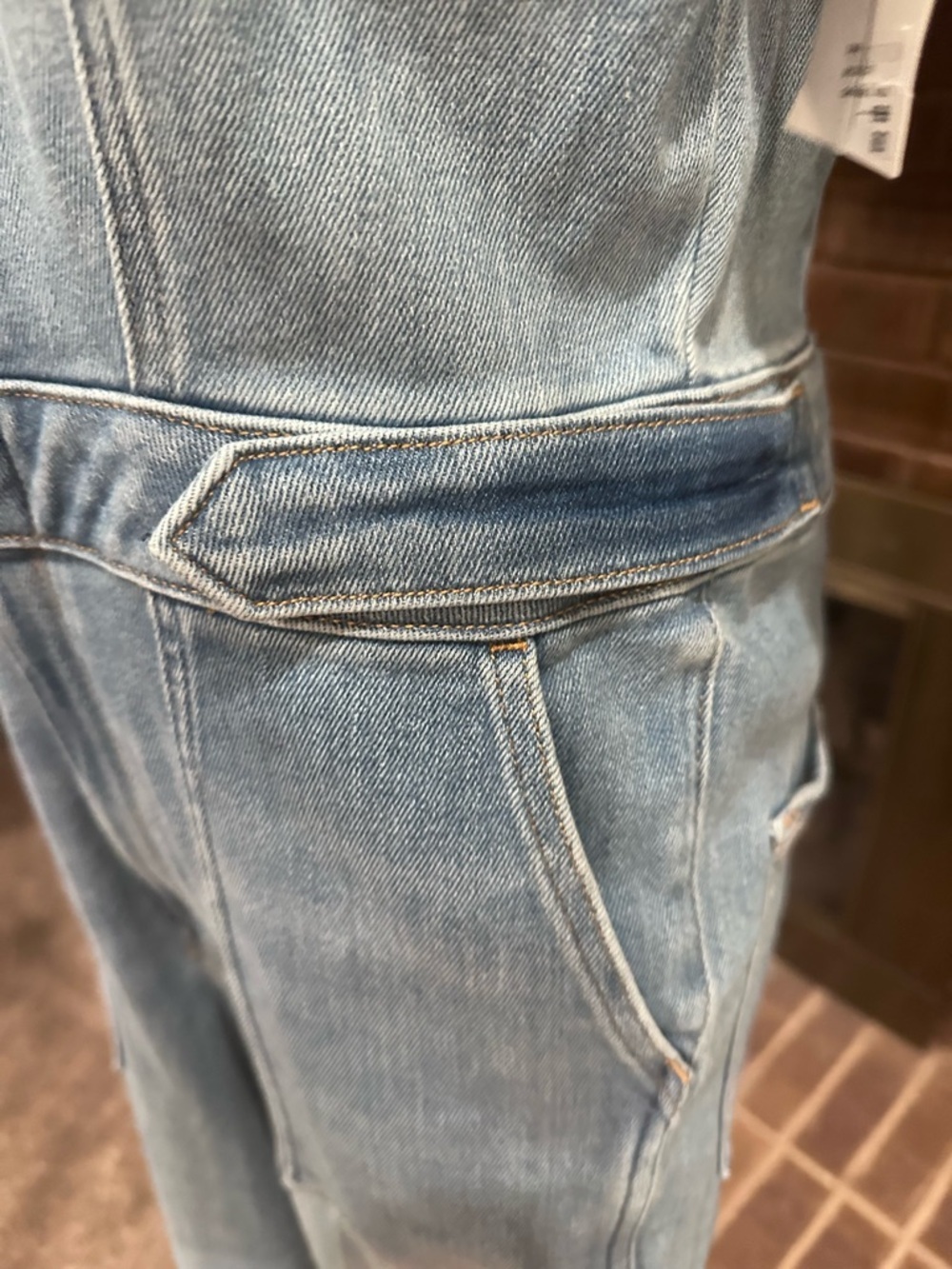 NWT Good American Fit For Success Bootcut Denim Jumpsuit Retro Utility Chic L - Picture 3 of 8